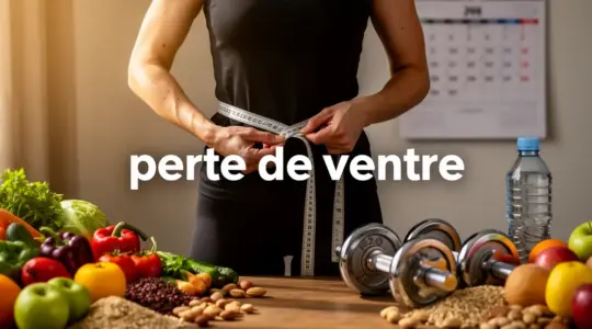 silhouette perte de ventre aliments sains et exercices