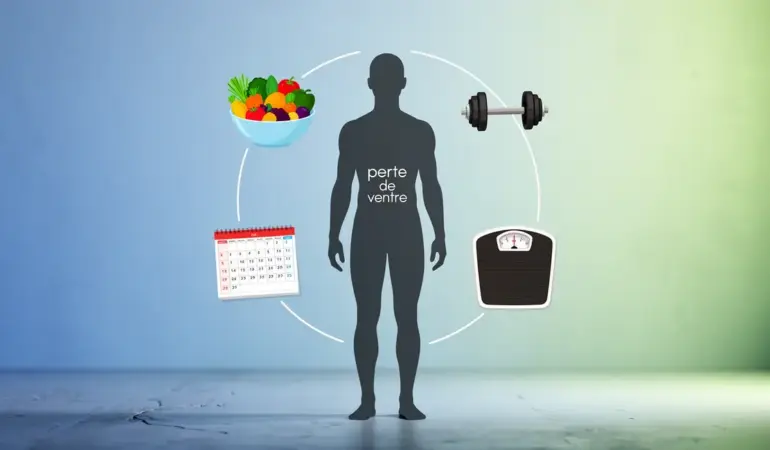 illustration perte de ventre alimentation sport budget