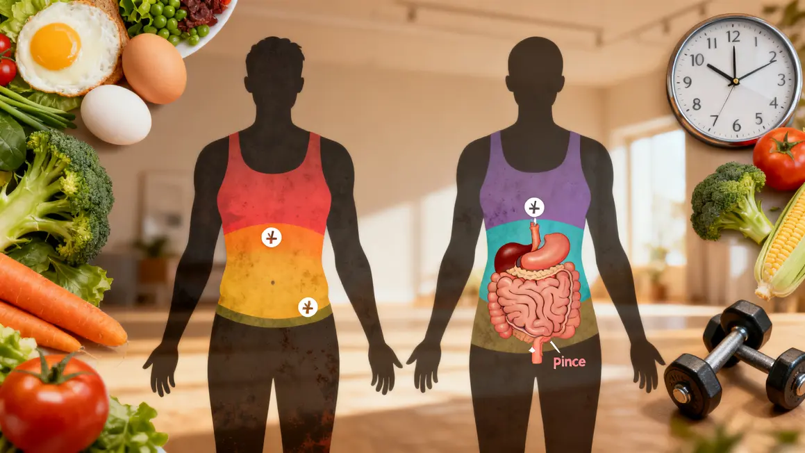 déficit calorique perte de ventre, types de graisse