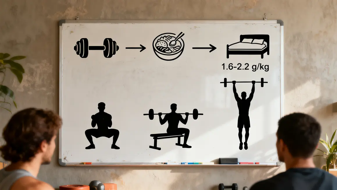 prise de muscle schéma entraînement alimentation récupération