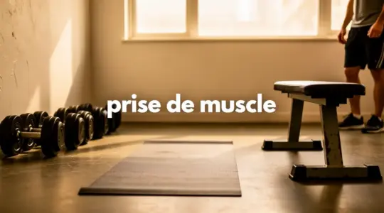 espace musculation prise de muscle simple haltères banc