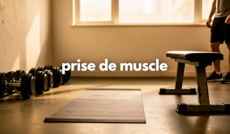 espace musculation prise de muscle simple haltères banc