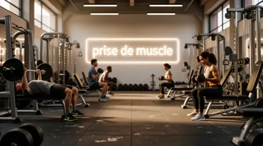 Salle de musculation moderne prise de muscle silhouettes entraînement
