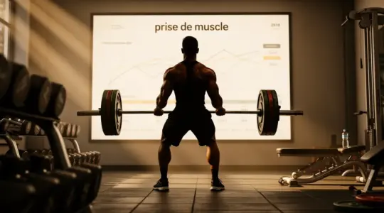 Sportif prise de muscle tableau progression