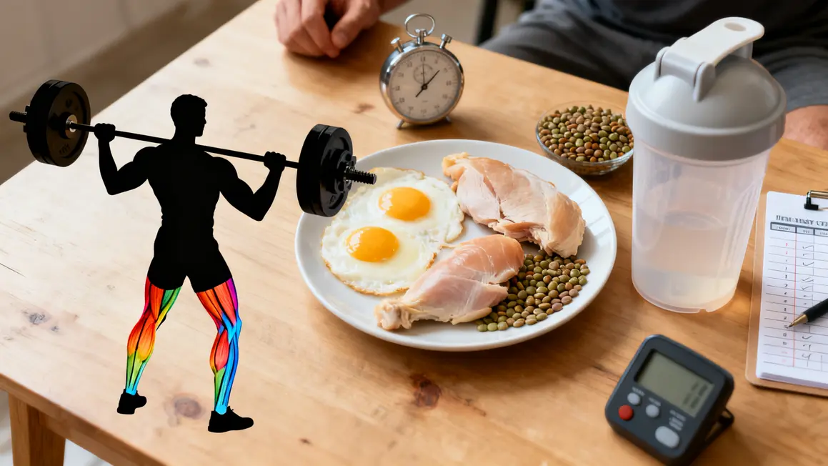 Assiette protéines et soulevé de terre prise de muscle