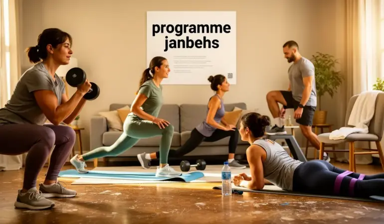 Programme jambes diverses silhouettes exercices salle et maison