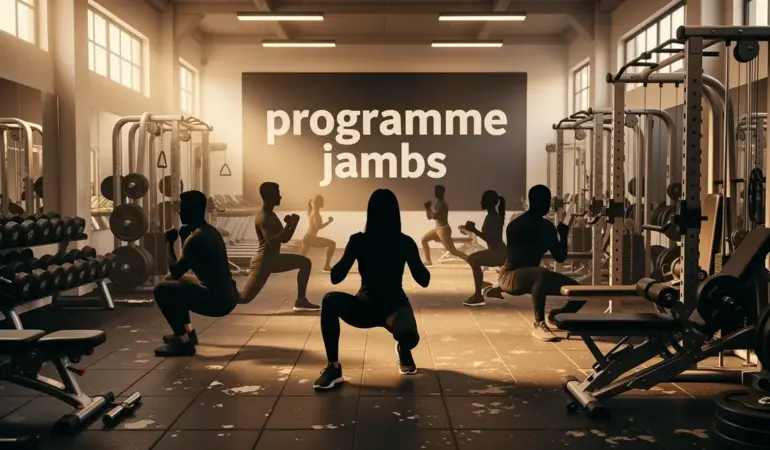 programme jambes silhouettes et haltères salle sport