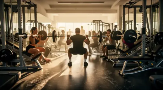 salle musculation moderne programme jambes dynamique