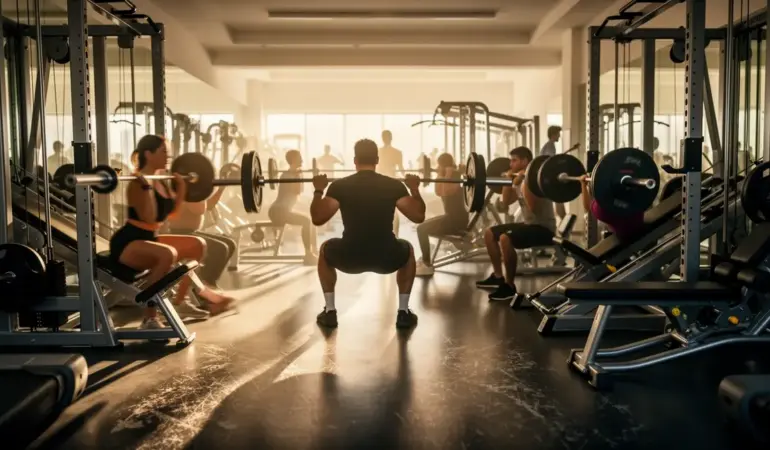 salle musculation moderne programme jambes dynamique
