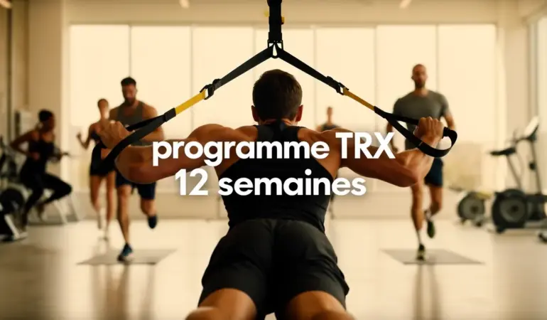 personnage s'entraine trx salle dynamique
