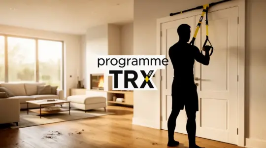 programme trx debutant silhouette ajustant sangles trx porte