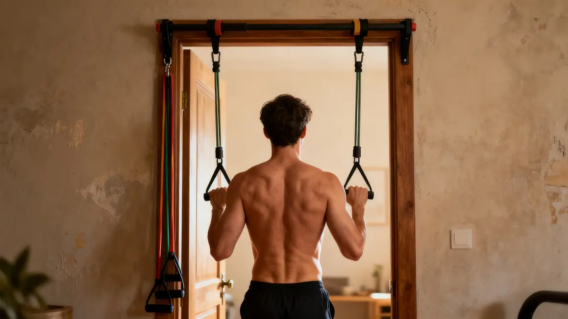 exercice programme TRX sangles gainage à la porte