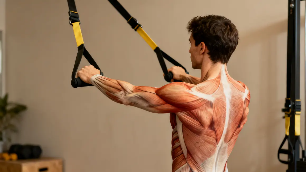 programme TRX row muscles principales salle maison