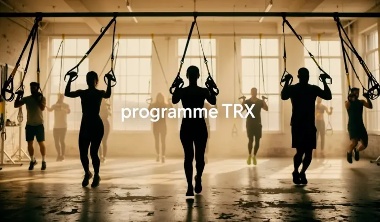 Silhouettes entraînement sangles suspension TRX photoréaliste