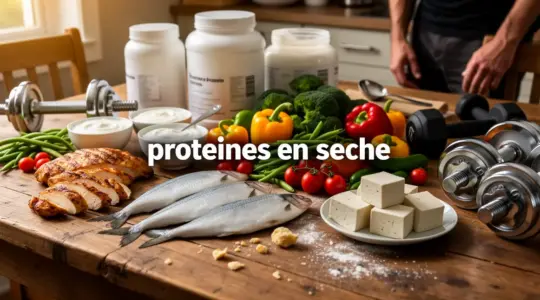aliments proteiques seche musculation sur table