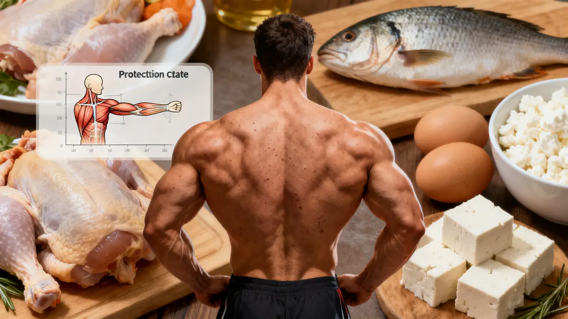 bodybuilder aliments proteines protection muscle