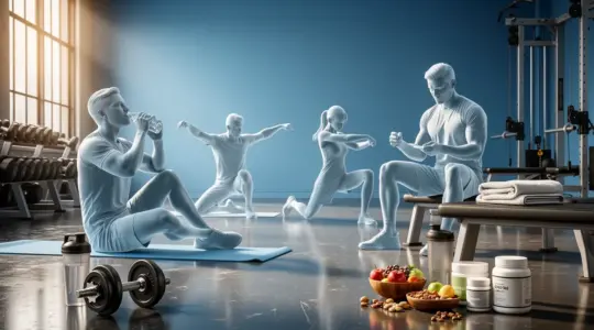 recuperation musculaire etape par etape silhouettes hydratation nutrition etirements