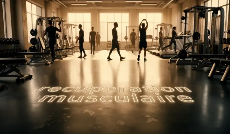 recuperation musculaire gymnase silhouettes musculation