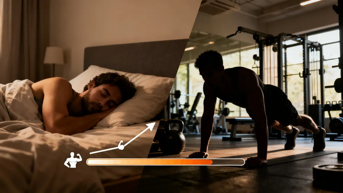 Silhouettes sport et sommeil pour recuperation musculaire