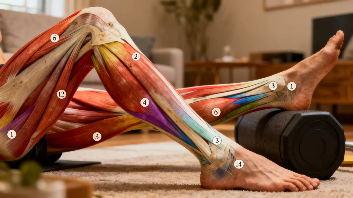 schéma groupes musculaires jambes programme