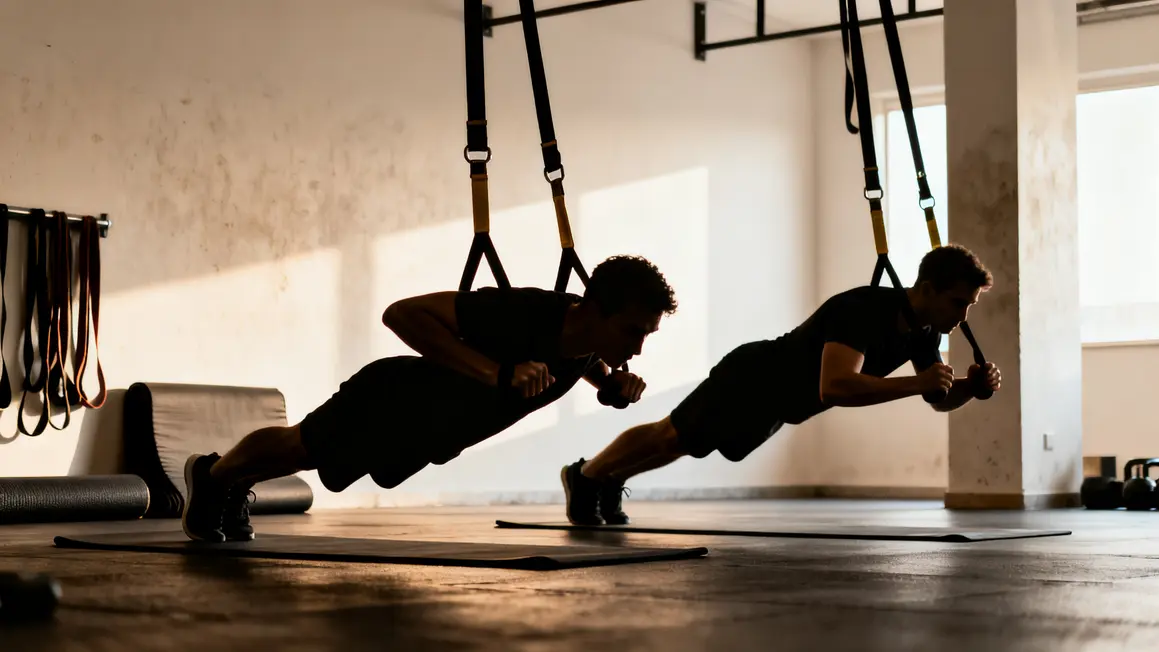 exercice trx musculation pompe planche minimaliste