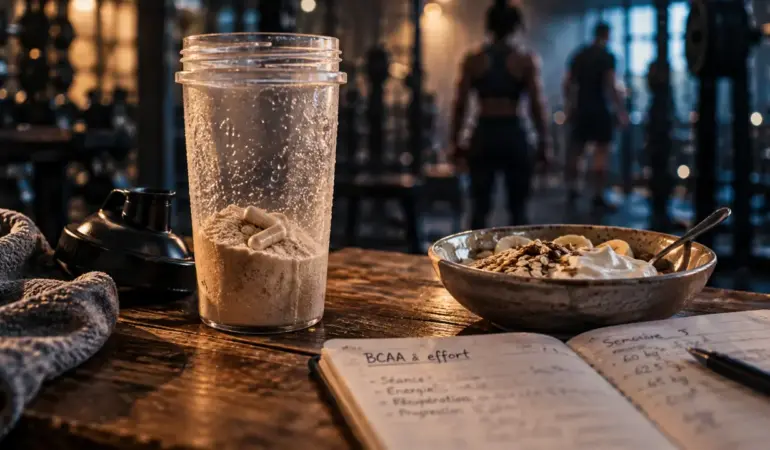 bcaa avantages muscul : shaker whey vs bcaa en salle de sport