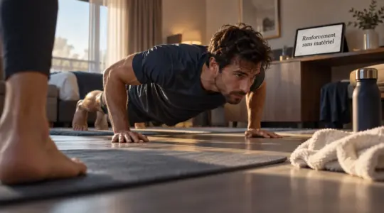 Renforcement musculaire sans matériel : circuit 25 minutes au poids du corps