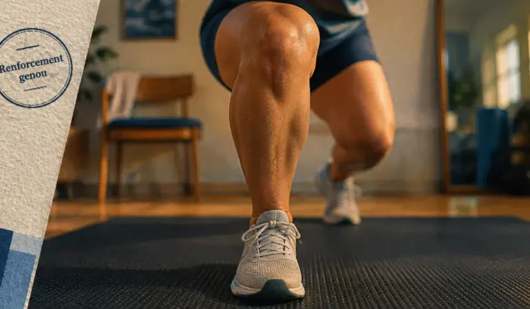 Renforcement musculaire genou : mini squat pour stabiliser le genou